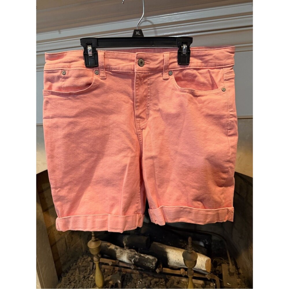 Talbots Pink Rolled-Hem Bermuda Shorts